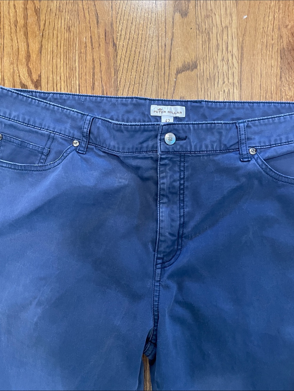 Peter Millar Navy Straight-Leg Jeans - Picture 4 of 7